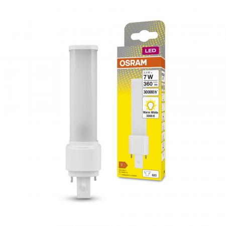 OSRAM DULUX S7 LED 2Pin G23 Kompaktlampe 3,5W wie 7W 3000K warmweißes Licht EM (KVG/VVG)